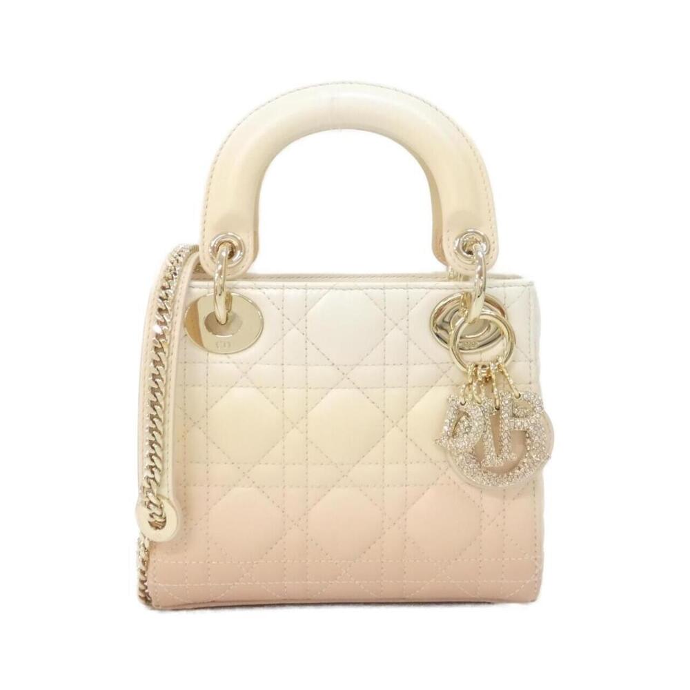 Christian Dior Lady Bag pink latte gradient lambskin Cannage